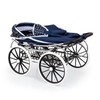Bayer Design Dolls: Classic Deluxe Pram - Blue &White -