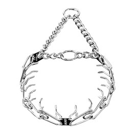 Collar Ultra-Plus con Placa Central Y Cadena De Montaje En Acero Cromado, 3 Mm, 56 Cm / 22"