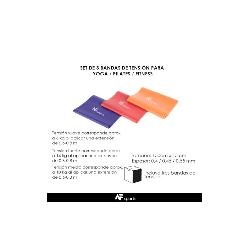 Set de 3 Bandas de Resistencia para Ejercicio