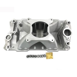 Aluminum Stain 1957-1995 HI RISE Small Block Chevy Single Plane SBC Intake Manifold 350 400 3500-8000RPM RANGE