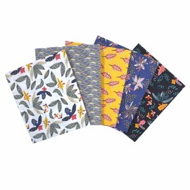 The Craft Cotton Co Camil 2 Floral Fat Quarters Bundle 5 Pack (45cm x 55cm) 100% Cotton Fabric (Ideal for Crafts, Quilting, Patchwork, Sewing, Bunting)