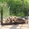 Sunnydaze Indoor/Outdoor 6-Foot Decorative Firewood Log Rack - Powder-Coated Steel