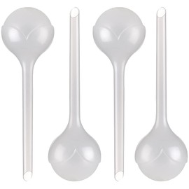 Royal Gardineer Flower Water Dispenser: Set of 4 Watering-Free Watering Balls, Plastic, Transparent, Diameter 8.5 cm (Plant Irrigation System, Water Dispenser for Flower Boxes, Moisture Meter)