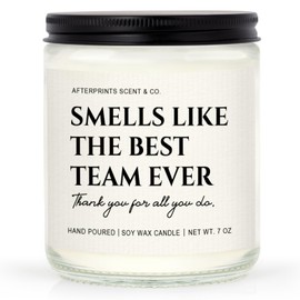 Afterprints Boss Day Gifts for Women Men, Best Team Ever Candle, Employee Appreciation Gifts, Team Appreciation, Christmas Farewell Gift for Coworker, Boss Lady, Staff, 7oz Lavender Scented Candles