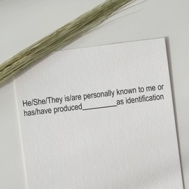 Notary Identification Rubber Stamp, Economical, Uses Inking Pad, Clear and Crisp Laser Engraved Dies for Max Quality, Notary Public ID Stamp