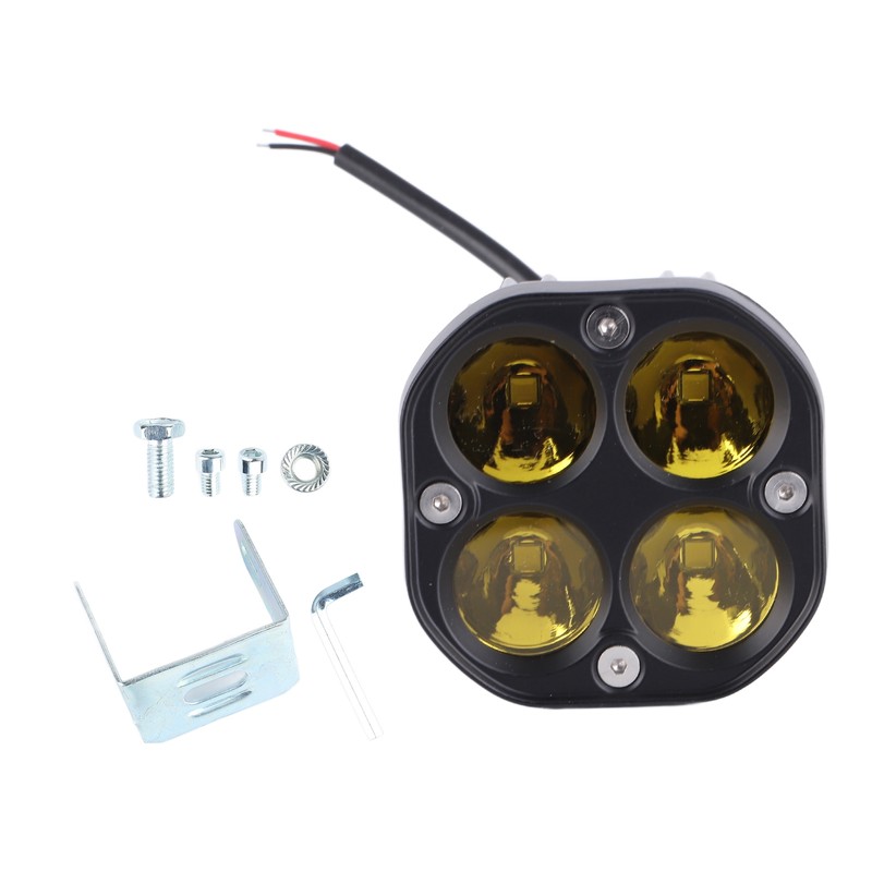 40W Motorcycle Headlight LED Spotlight Yellow Light Waterproof for Off