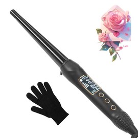 KIPOZI Conical Small Curling Wand, Spiral Curling Wand, Ceramic Bubble Wand Curling Wand for Bouncy Curls or Big Waves, Electric Curler Comfort hair styling tools - Type: Bubble Curling Wand