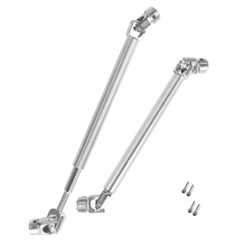RCHuiWow - Eje de transmisión universal para ejes de transmisión 1/10 Axial SCX10 II Redcat D90 Gen7/Pro GEN8 RC4WD, Harden Steel #45 RC (135-215 mm), 2 unidades, plata