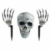 Halloween Skeleton Yard Decoration – 3-Piece Skull & Bone Arm