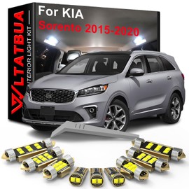 WLTATBUA LED Interior Light Kit Package Replacement for KIA Sorento UM 2015 2016 2017 2018 2019 2020, Super Bright 6000K White Bulbs + Install Tool