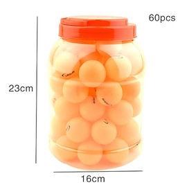 60 Pack Table Tennis Balls Set, 40mm Sports Ping Pong Balls Training, Bottled Ball for Competition Training Practice and Casual Playing, 23 * 16cm, Yellow (Yellow)