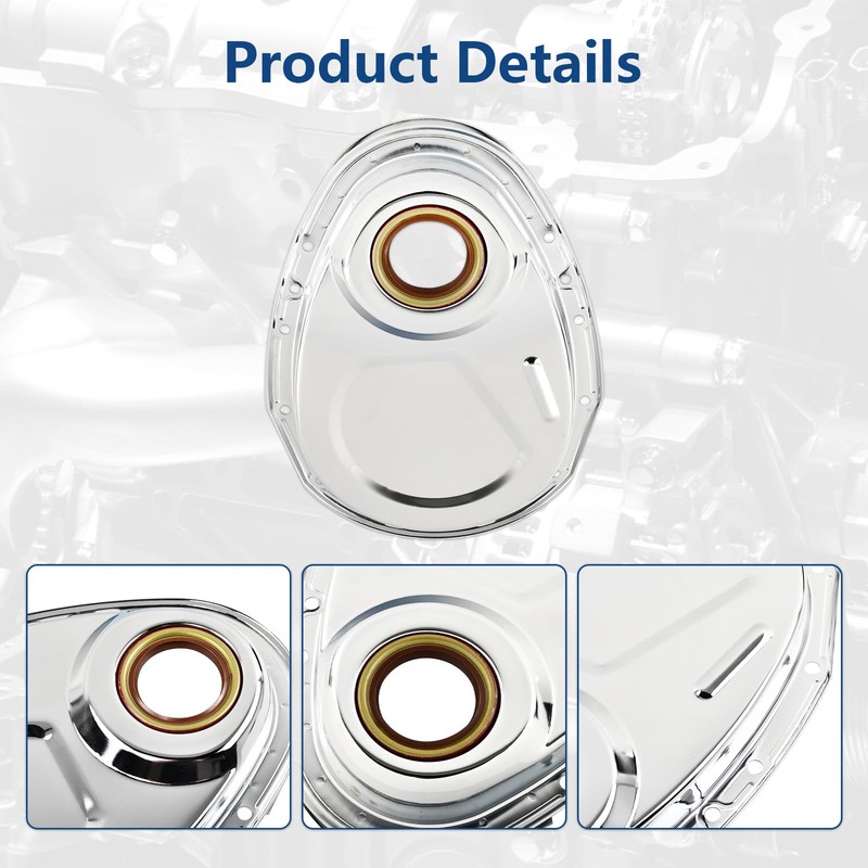 Moafaye Timing Chain Cover with Gasket Kit Compatible with SBC