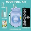 Mikacare Enema Bag Kit - 2 Quart Clear Non-Toxic Silicone