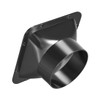 sourcing map Black Duct Connector Square Flange ABS Plastic Air