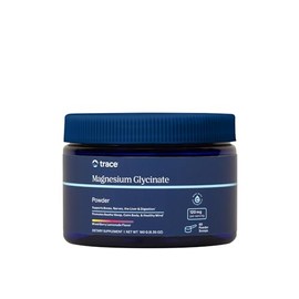 Trace Minerals- “| Polvo de glicinato de magnesio | 120 mg | Mezcla de bebida de limonada de bayas con sabor natural | 30 días