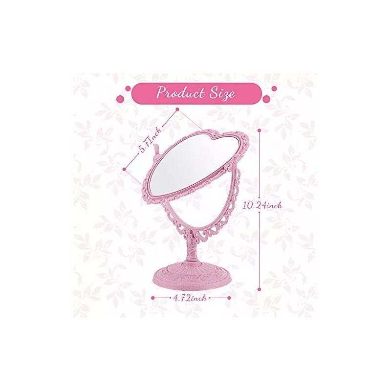 Chengu Espejo Giratorio De Doble Cara Forma De Corazon Con