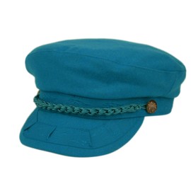 Epoch hats Gorra Plana de Lana para Hombre con diseño de Pescador Griego, Color Verde Azulado, Large-X-Large