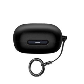 Keminsung case Compatible with soundcore C30i Cover Wireless Earbuds Silicone Material Shockproof Unique Portable Protective Cover with Carabiner (Black)