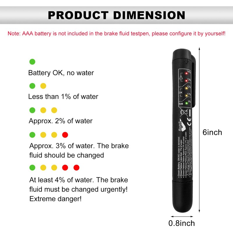 NYTKL Brake Fluid Liquid Tester Pen, Car Diagnostic Testing Tool