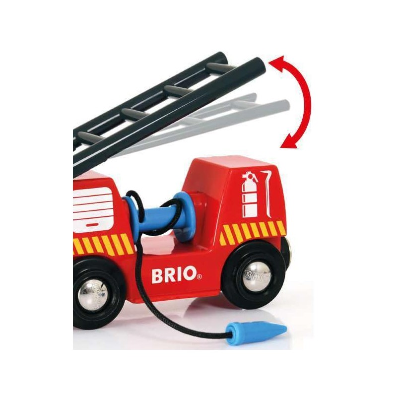 BRIO World Fire & Rescue Rescue Fire Toy Train for