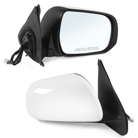 Paderson Right Passenger Side Mirror Assembly Fits 2012 2013 2014 2015 Toyota Tacoma with Power Glass Manual Folding Match to White Replace TO1321282(3Pins)