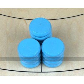 Tracey Turquoise Crokinole Buttons (set of 13)