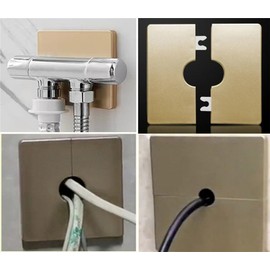 Wall Split Flange Plumbing Cover Plates Square Shower Arm Escutcheon Plate Pipe Flange Cover for Fixed Shower Head Faucet Standard Pipes (12mm/0.47in)