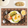 Exotic Carpet Boho Placemats Set of 6,Table Mats Non-Slip Heat