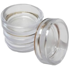 Merriway BH05118 (4 Pcs) Castor Cup Small Clear, Outer Dimension 50mm - Pack of 4 Pieces, White