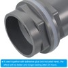 PATIKIL PVC Water Tank Pipe Fitting 1-1/2" ID DN40, Straight
