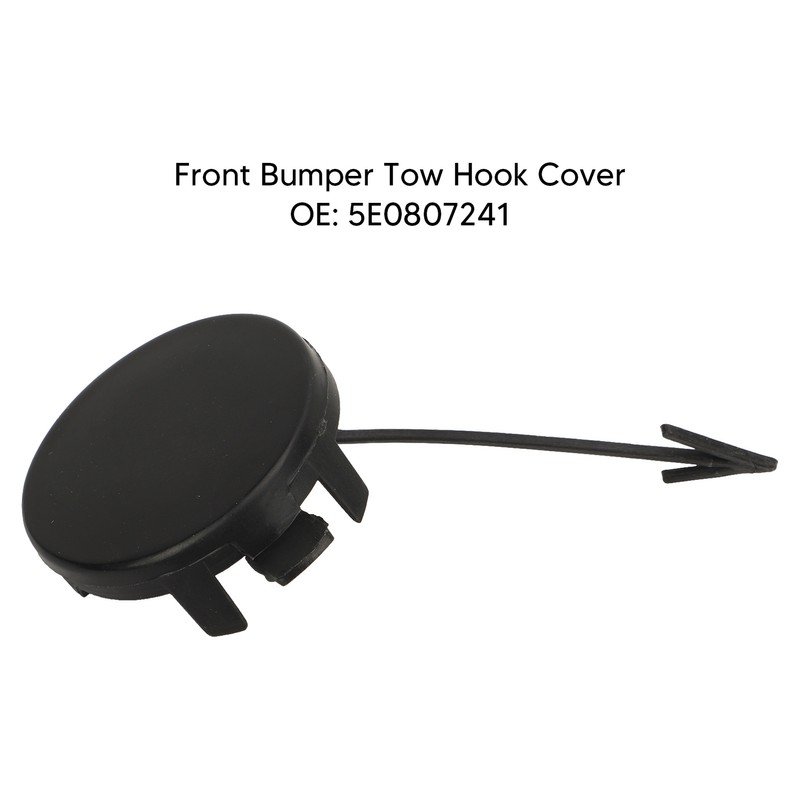 2PCS Front Bumper Tow Hook Cover 5E0807241 Replacement For OCTAVIA