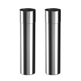 MIZUDO 3" OD x 12.6" Length Stainless Steel Direct Vent Straight Pipe, 2PCS, Perfect for Water Heater Round Tube Air Ventilation and Vent Pipe Ductwork
