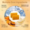 2 Stück Kurkuma Seife, Vegane Duschseife Kojic Acid Soap für