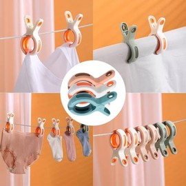 Large Clips, Pack of 6 Strong Bath Towel Clips, Windproof Beach Towel, Beach Towel Clips for Beach Loungers, Clips for Pool Tarpaulin, Windproof Towel Clips for Daily Laundry, Bath Towel, Carpet