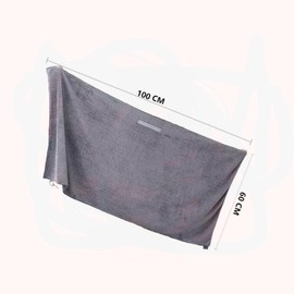 YIRANJIA 3-Pack Large Microfiber Hair Towels for Women - Super Absorbent Quick-Dry Turbans for All Hair Types (Blue/White, 27.5''×39.4'')