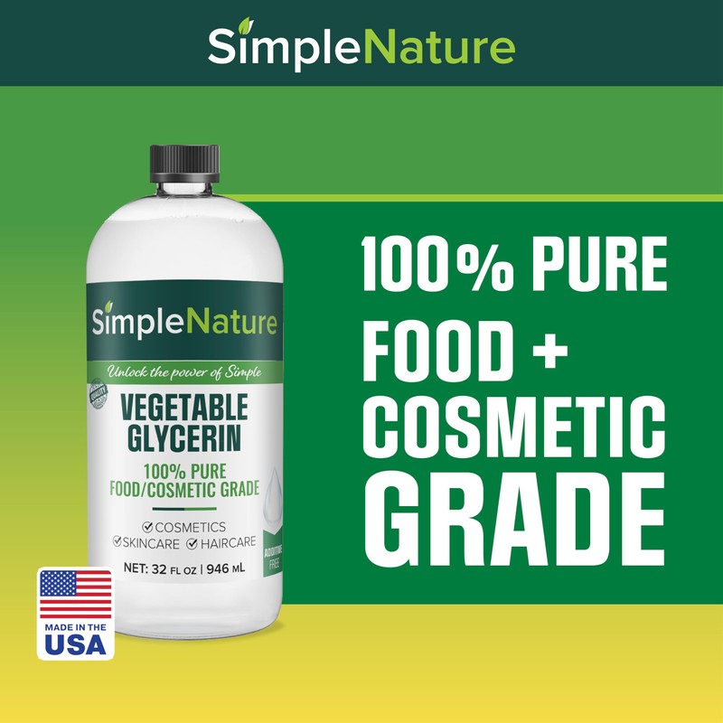 SimpleNature Food Grade Propylene Glycol - 99.9% Purity - 32
