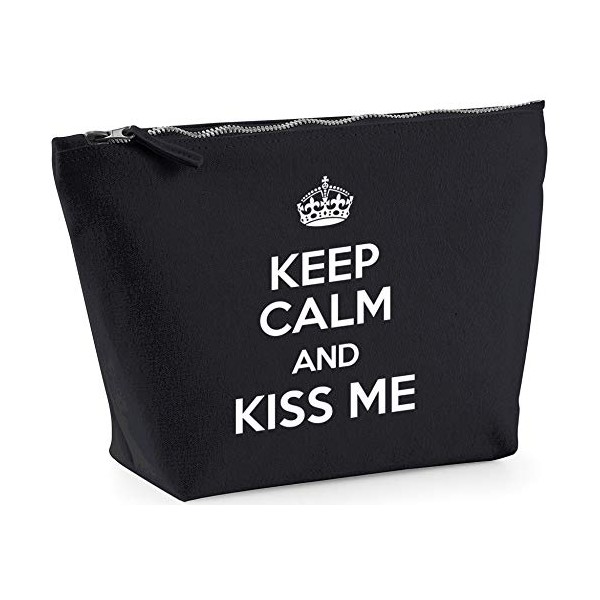 Hippowarehouse Keep Calm and Kiss Me printed make up cosmetic