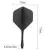 HRLORK Dart Flights Integrated Dart Flights and Dart Shafts Black