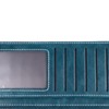 Women PU Leather Credit Card Holder Large Capacity Wallet Zipper