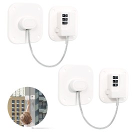 Fenstersicherung für Kinder, 2 Kindersicherung Kühlschrankschloss mit Code, Tür Schrank Schubladenschloss ohne Bohren, Fensteröffnungsbegrenzung