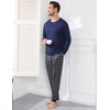 Ekouaer Pyjamas Men Long Sleeve Pjs Sets Plaid Pajamas for