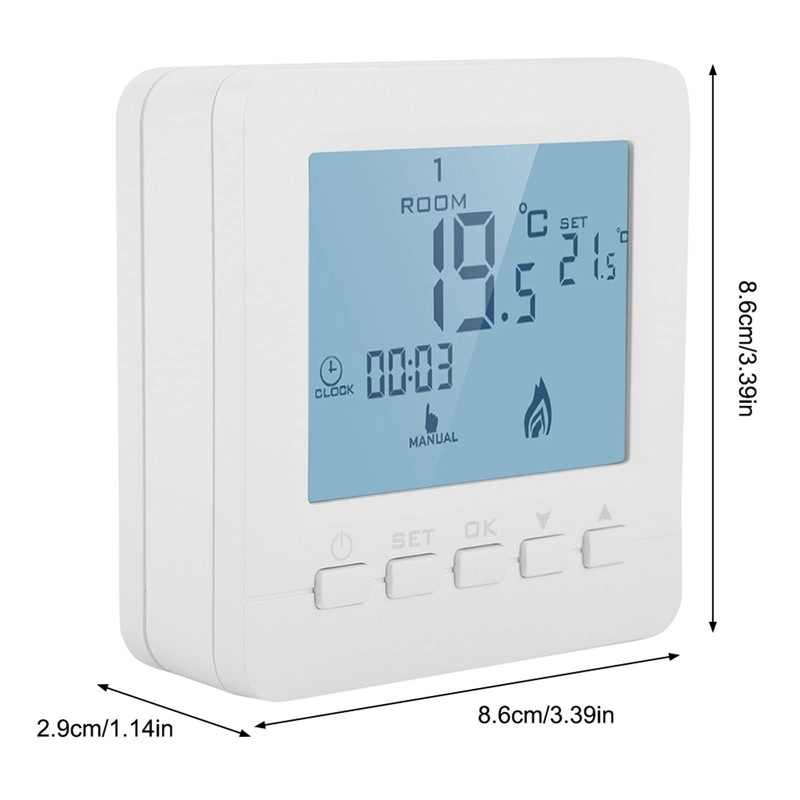 Yosoo Health Gear Programmable Thermostat, Digital LCD, Low Voltage, Gas