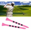SMITH 1 100 Pcs 3-1/4" Natural Wooden Pink Golf Tees