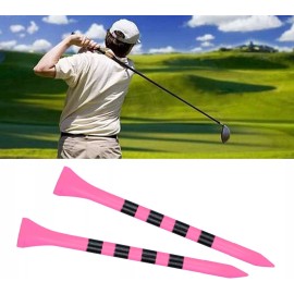 SMITH 1 100 Pcs 3-1/4" Natural Wooden Pink Golf Tees 83MM Long Length