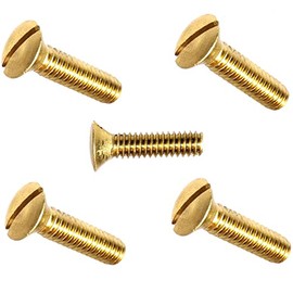 Solid Brass Commercial Slotted Oval Head Machine Screws Kit Hardware 8-32 X 1-1/2" Pack of 25 Fastener Set LS05241F