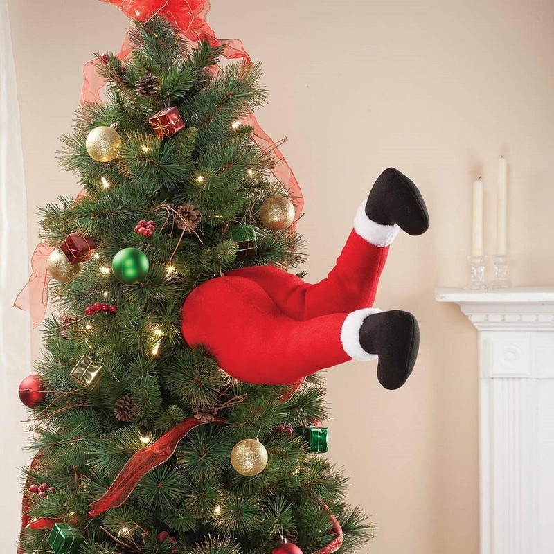 Christmas Green Elf Legs Ornaments Stuffed Leg Christmas Holiday Home