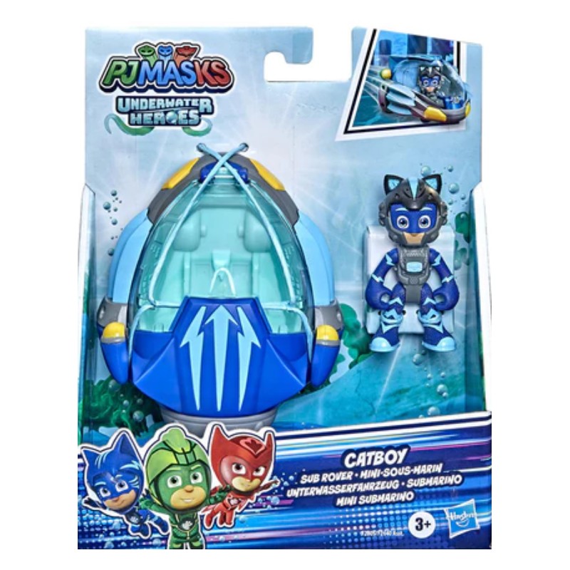 PJ Masks Underwater Heroes Catboy Action Figure and Sub Rover