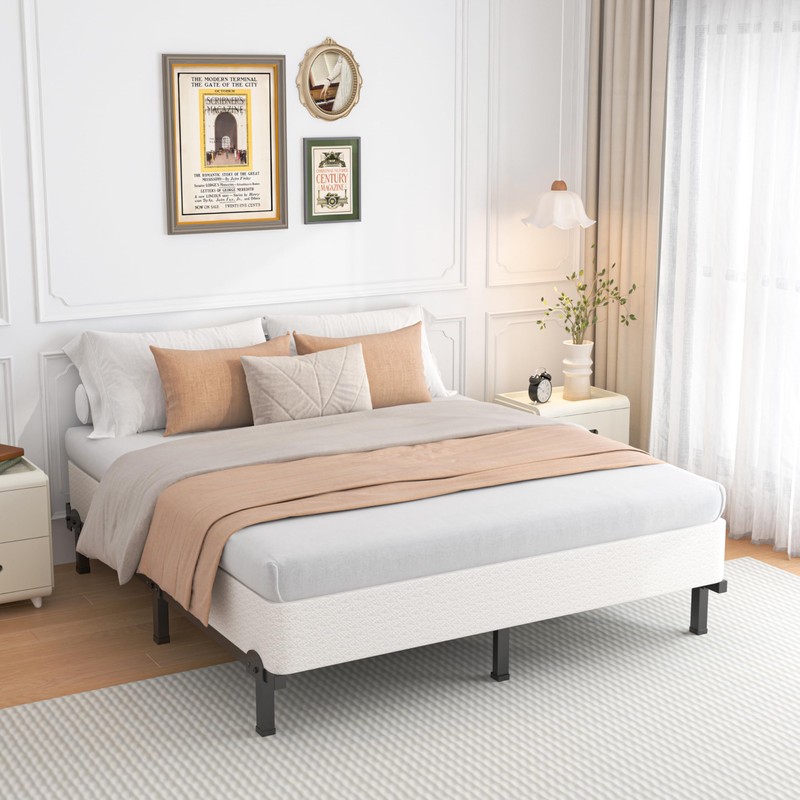 ROIL 10 Inch Queen Box Spring, Heavy Duty Metal Box