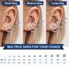 YIMERAIRE Moissanite Earrings, 4MM Diamond Stud Earrings For Women Men