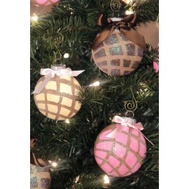 Pan Dulce Ornament/ Chocolate Mexican Concha Ornament